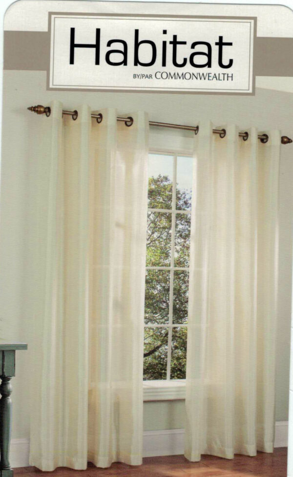 Milano Faux Silk Grommet Curtain Panel