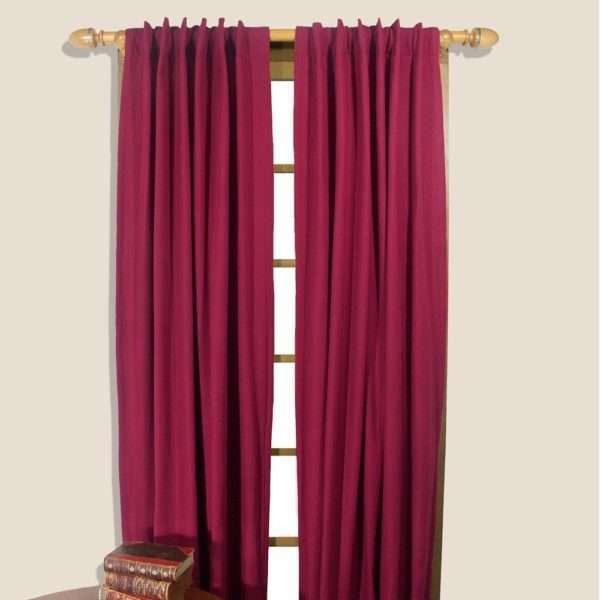 Homespun Double Lined Dual Header Curtain Panel - Image 4