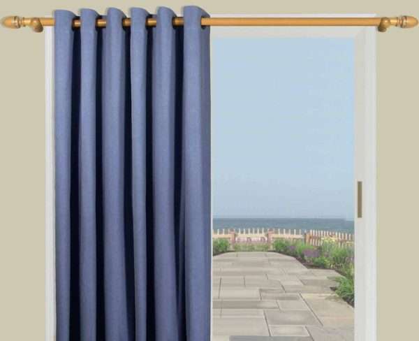 Homespun Linen Lined & Innerlined Grommet Patio Panel With Detachable Wand - Image 4