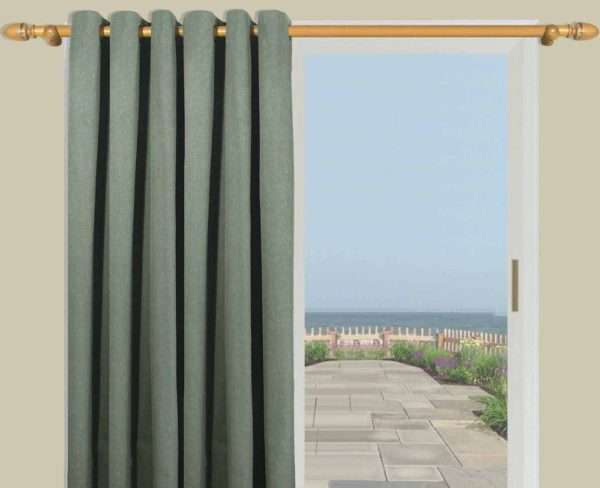 Homespun Linen Lined & Innerlined Grommet Patio Panel With Detachable Wand - Image 5