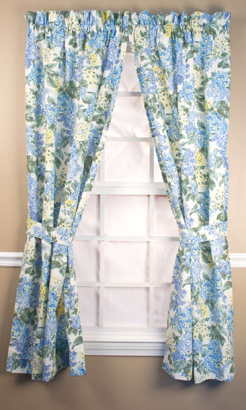 Hydrangea Rod Pocket Panel PAIR