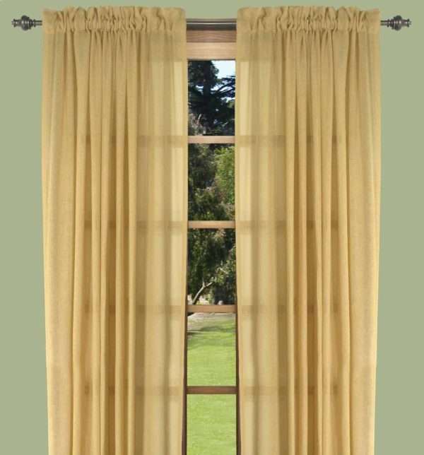 Lucerne Semi Sheer Two Way Rod Pocket Curtain Panel - Image 2