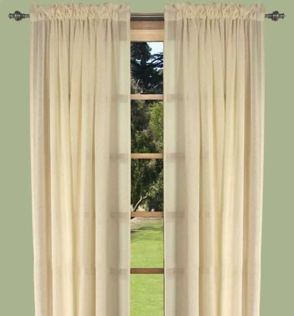 Lucerne Semi Sheer Two Way Rod Pocket Curtain Panel - Image 3