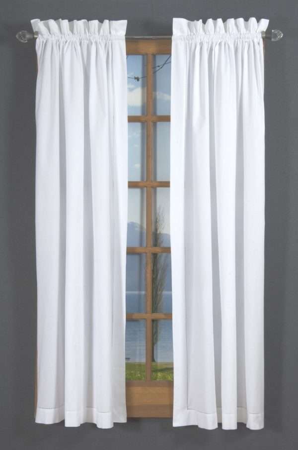 Hemstitch Rod Pocket Curtain Pair with Tie Backs - Image 2