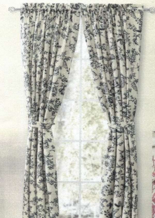 Waverly Gardens Rod Pocket Panels with Tiebacks
