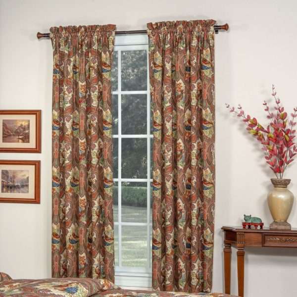 Rod Pocket Curtain Pair - Wilderness Royal by Thomasville