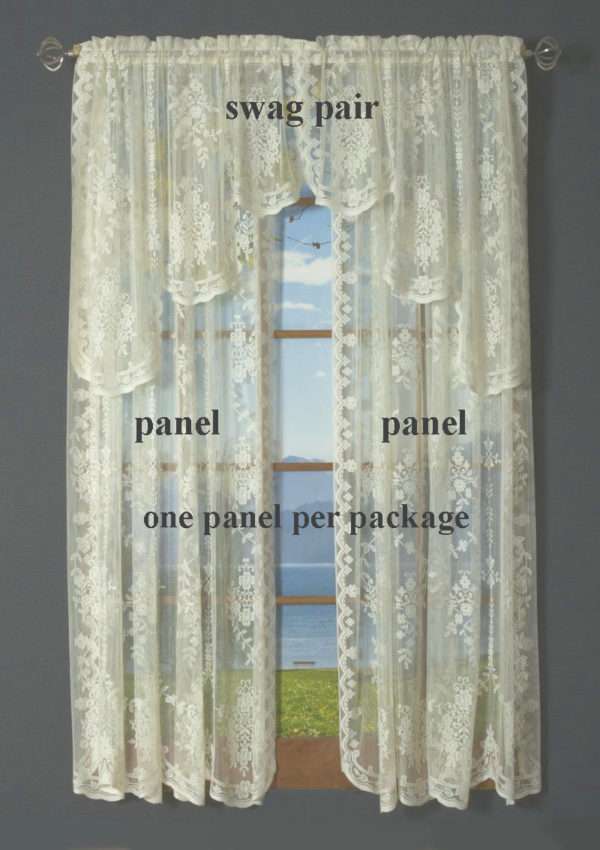 Sterling (Fiona) Scottish Lace Rod Pocket Curtain Panel