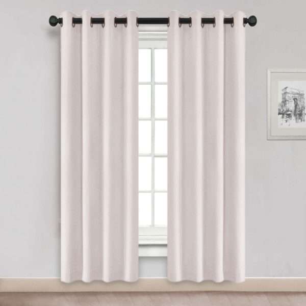 Asbury Herringbone Grommet Panel in Natural or Sand - Image 2