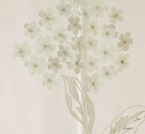 Balloon Curtain - Hydrangea Bouquet Embroidered - Cream - Image 2