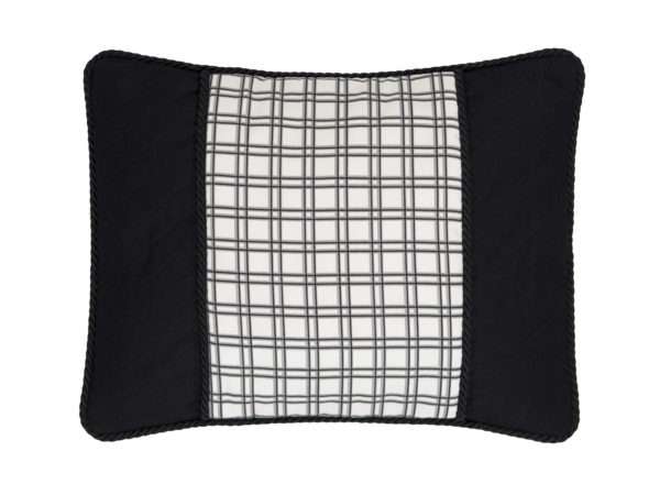 Breakfast Plaid Pillow - Bouvier Black by Thomasville