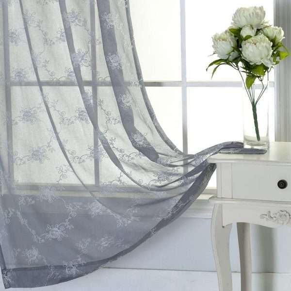 Claire Embroidered Sheer Valance - Image 2