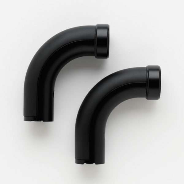 Curved French Return Elbows (pair) for 1-3/8" Diameter Wood Rod- Select - Image 2
