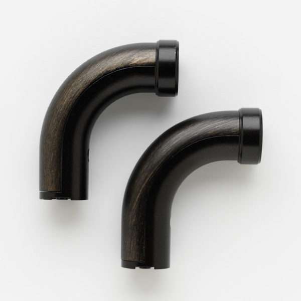 Curved French Return Elbows (pair) for 1-3/8" Diameter Wood Rod- Select - Image 3