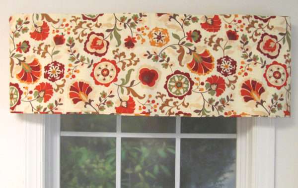 Daphne Crimson Corded Filler Valance
