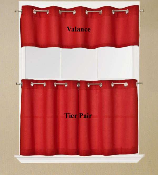 Jackson Grommet Valance and Tier Curtains