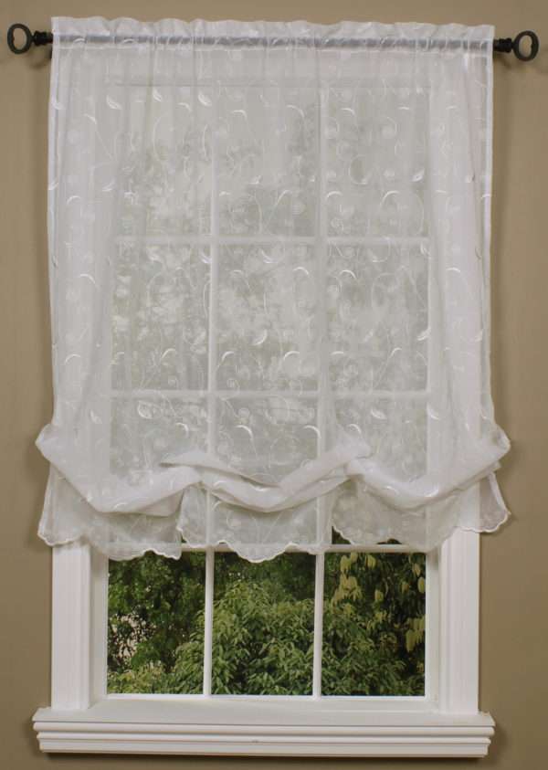 Hathaway Embroidered Semi Sheer Balloon Shade