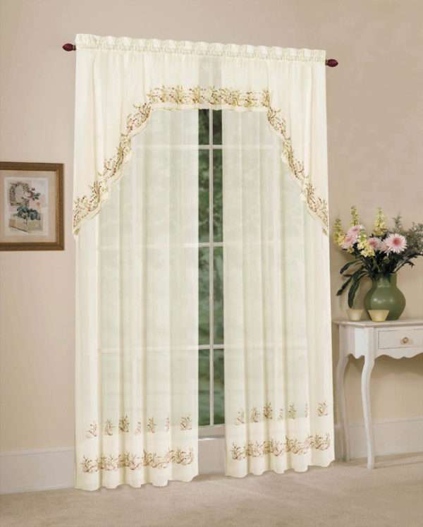 Sheer Window Curtain Panels - Heather - CLOSING OUT