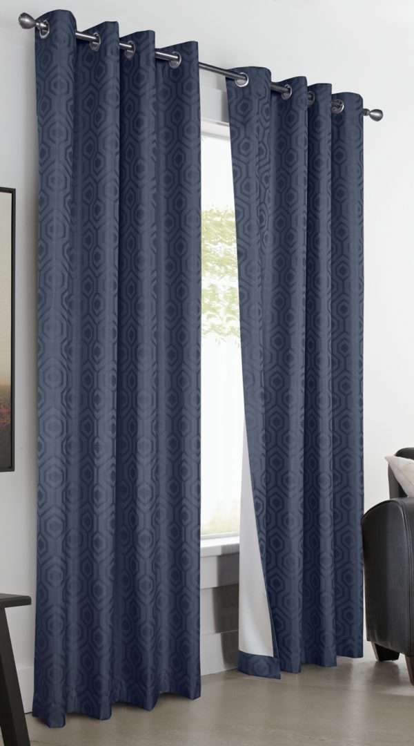 Highgate Insulated Geometric Grommet Curtain Panel - Thermalogic