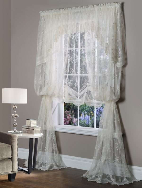 Mona Lisa Jacquard Lace Panel and Balloon Curtain - Habitat - Image 2