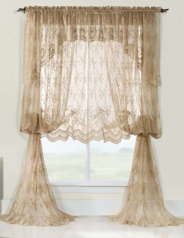 Mona Lisa Jacquard Lace Panel and Balloon Curtain - Habitat - Image 3