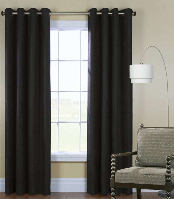 Navar Total Blackout Faux Suede Grommet Panel - Thermaplus - Image 2