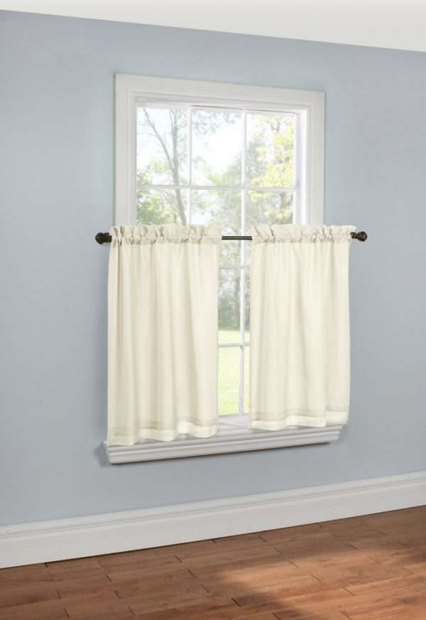 Rhapsody Lined Tier Curtain Pair - Thermavoile - Image 3