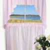 Sea Glass Semi Sheer Cafe Tier Curtains and Swags