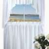 Sea Glass Semi Sheer Cafe Tier Curtains and Swags - Image 3