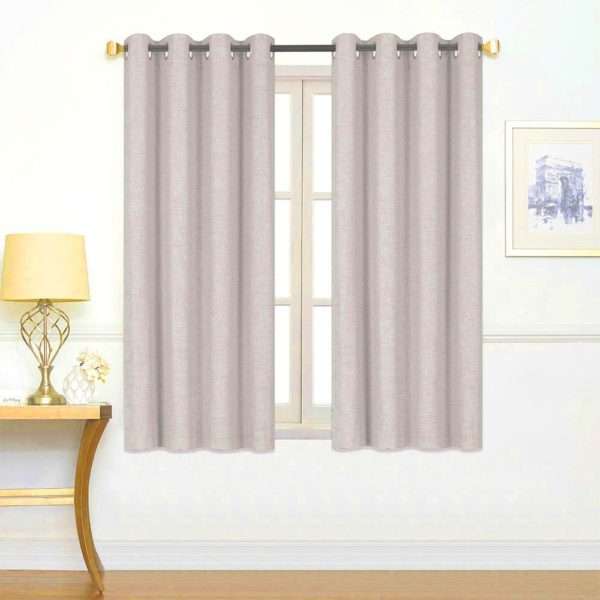 45 inch Long Sunbar Black Out/Insulated Grommet Panel - Natural Light Grey - Image 2