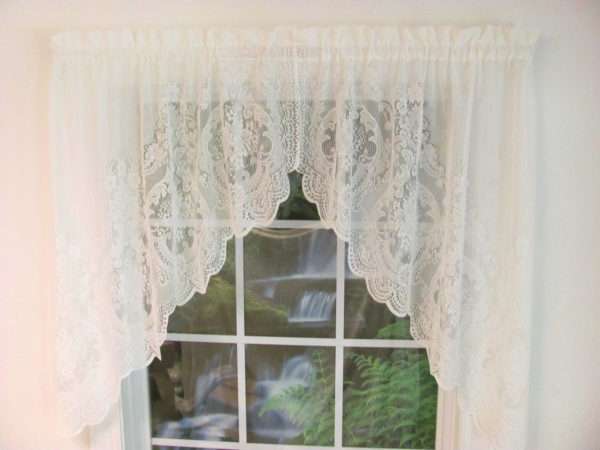 Vanessa Lace Swag - White