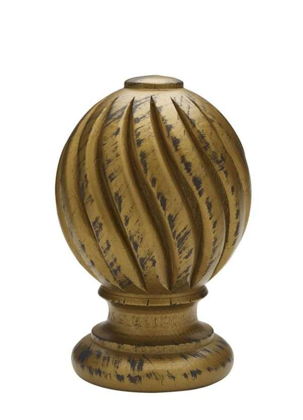 Swirl Wood Finial - Belmont