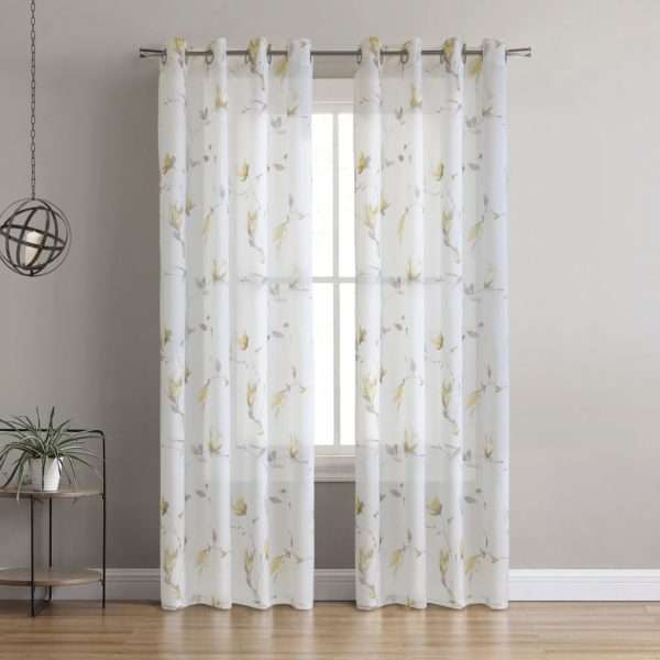 Symphony Faux Linen Semi Sheer Grommet Panel - Habitat