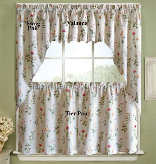 Tier Curtain (pair) - English Garden