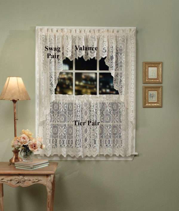 Hopewell Lace Tier Curtains