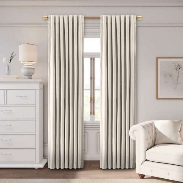 Velvet Dual Header Curtain Panel - Thermal and Black Out - Clearance - Image 2