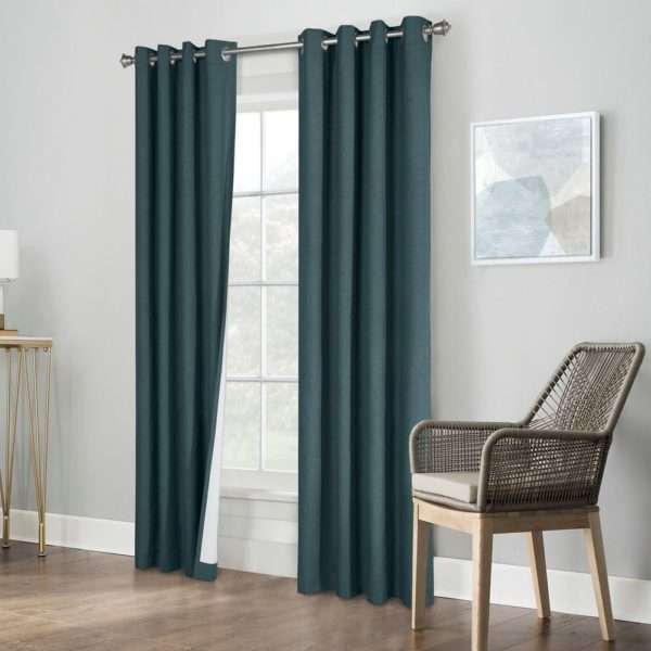 Ventura Black Out Grommet Top Curtain Panel Pair - Commonwealth - Image 3