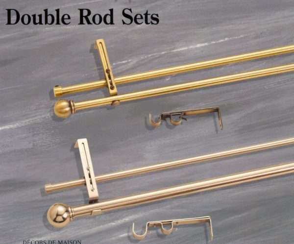 5/8" Double Rod Set - Pewter - Indoor/Outdoor