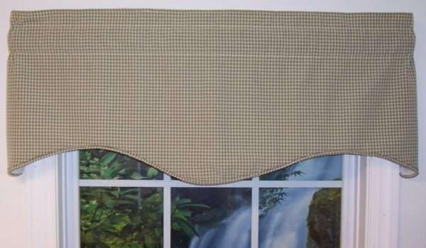 Vivian Lined Corded M Valance - Colburn Check Canyon, Mineral