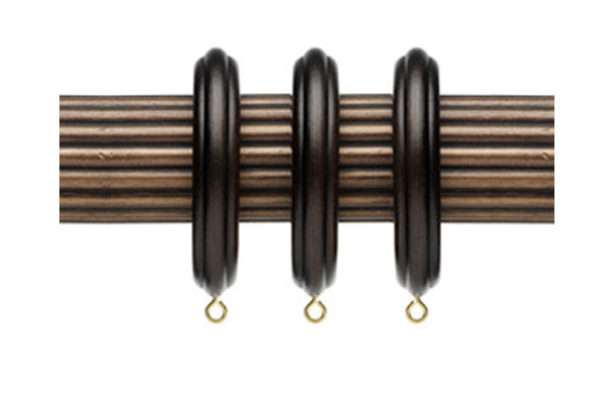 Ribbed Wood Rings (pack of 4 for 2-1/4" Diameter Rod - Select - Image 2