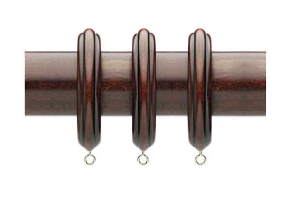 Ribbed Wood Rings (pack of 4 for 2-1/4" Diameter Rod - Select - Image 3