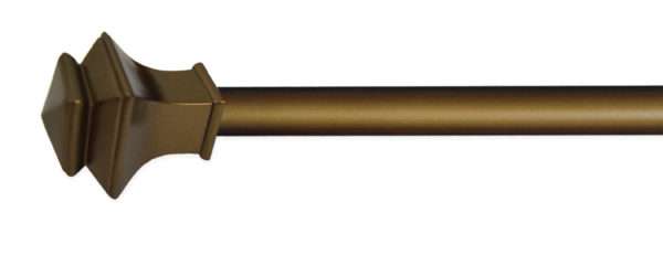Square Finial 5/8 " diameter Metal Rod Set - Vogue