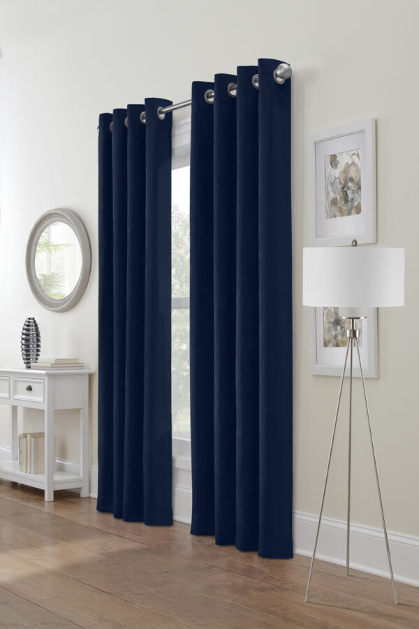 Festival Navy Velveteen Grommet Panel