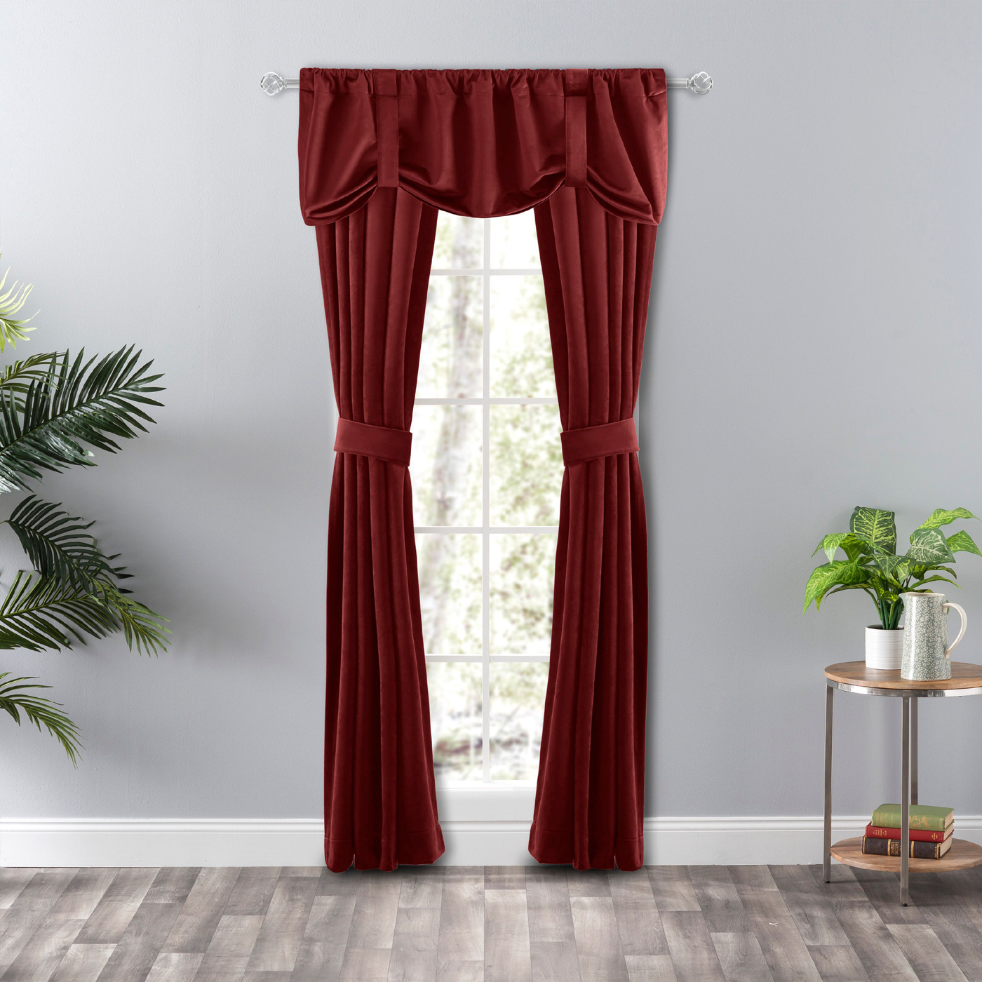 Plush Velvet Rod Pocket Curtain Pair with Tiebacks The Curtain Shop