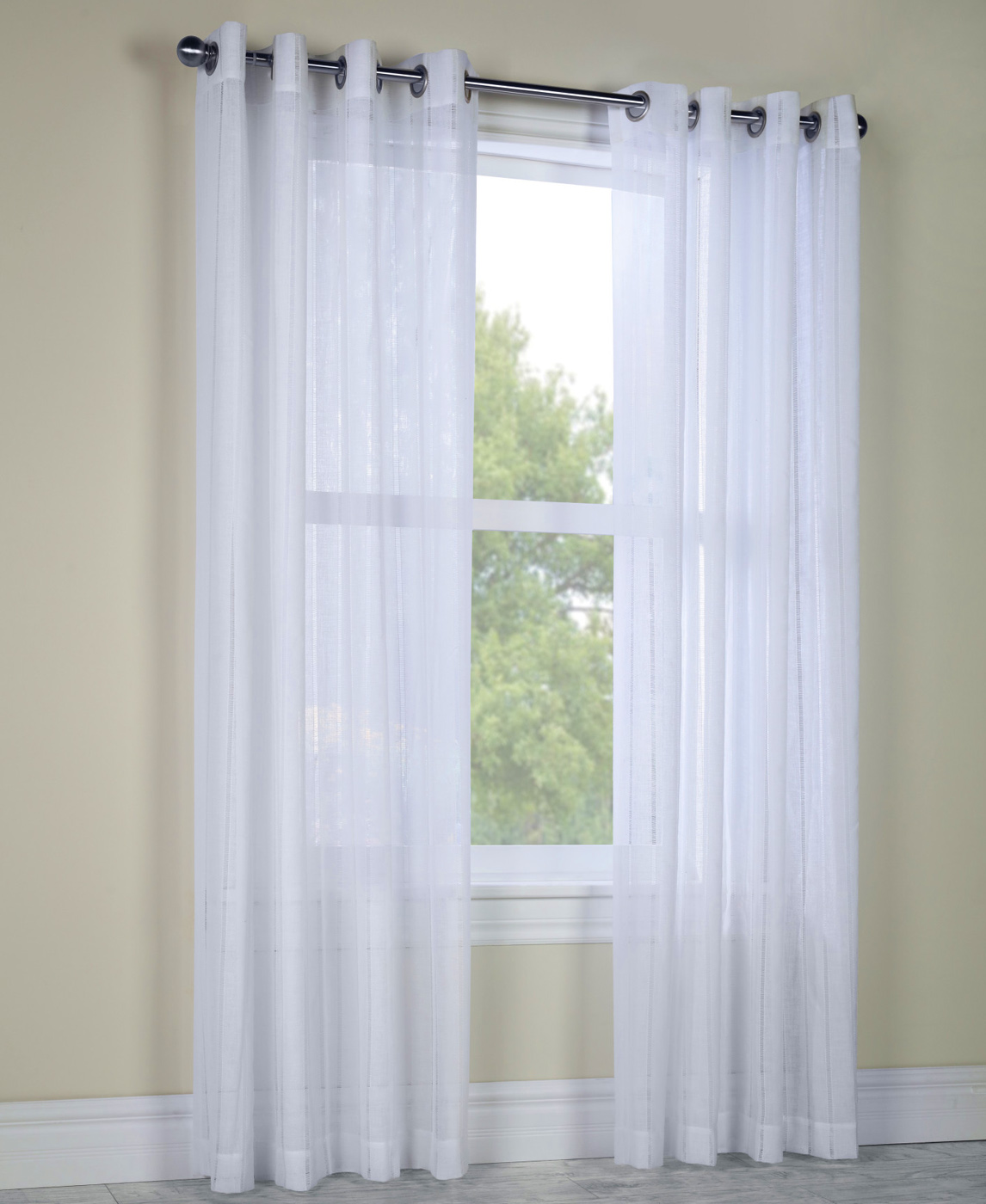 Broadway Sheer Faux Linen Grommet Panel - Habitat | The Curtain Shop