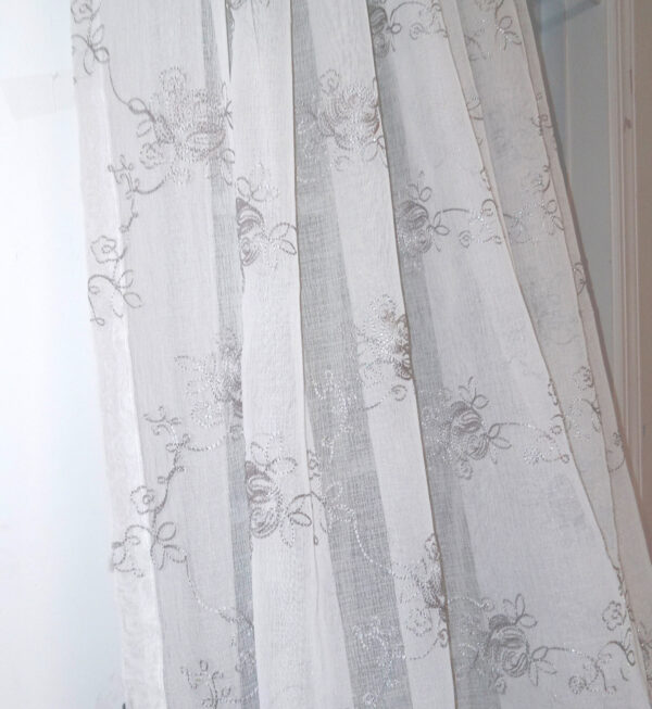 Claire Embroidered Sheer Two Way Rod Pocket Panel