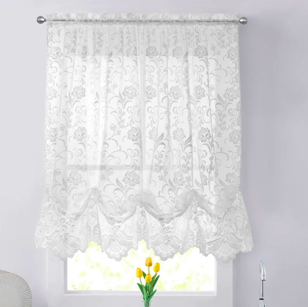 Limoges Jacquard Lace Balloon Curtain - Habitat