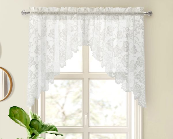 Limoges Jacquard Lace Swag Pair - Habitat
