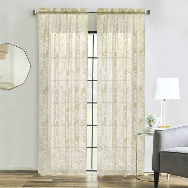 Limoges Jacquard Lace Curtain Panel - Habitat