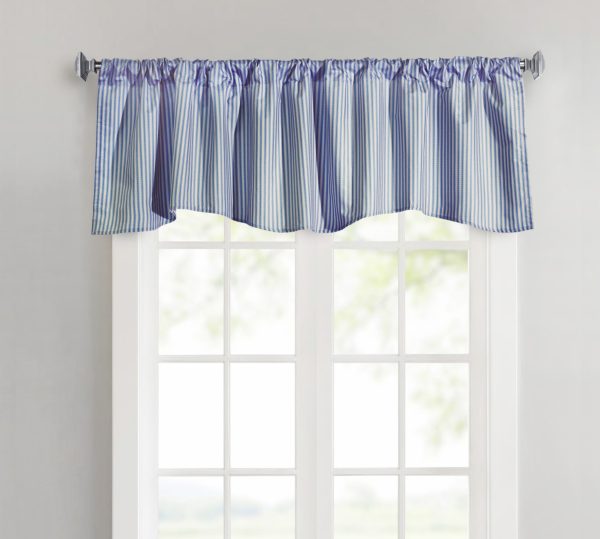 Ticking Stripe Scalloped Valance - Thermalogic