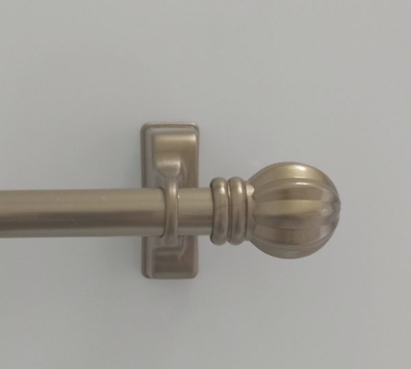Antique Brass Decorative Magnetic Curtain Rod 16" - 28"